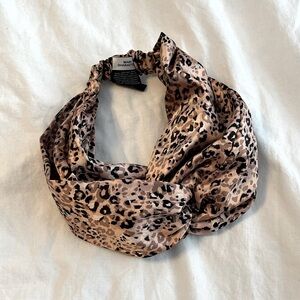 Aritzia Satin Leopard Print Headband